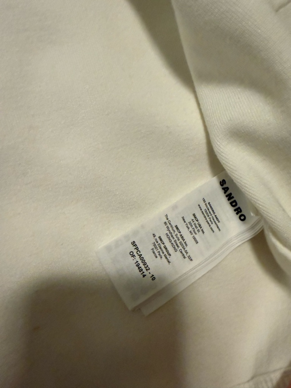 Sandro White and Light Blue Button-Front Jacket - Picture 3 of 4